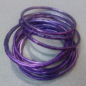 Purple sparkle bangles