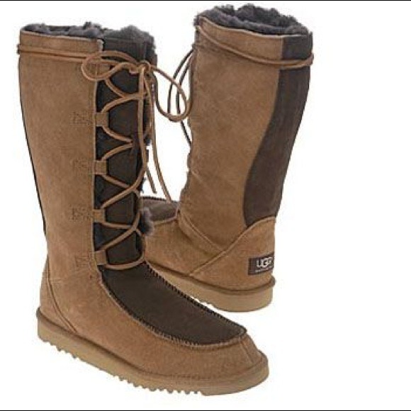 Uggs Tall Whitley Suede Boots Sz 7 UGG Chestnut