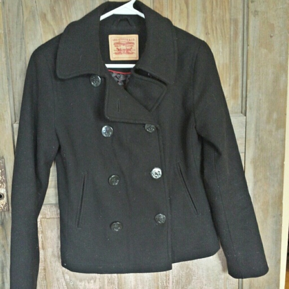 Levi Strauss Black Peacoat
