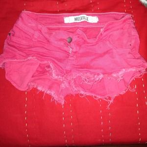 Brandy Melville hot pink denim shorts