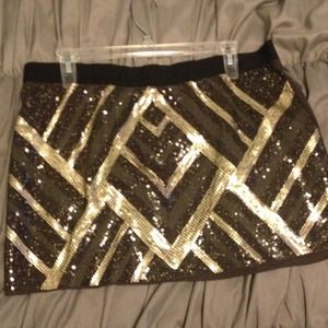Metallic print skirt