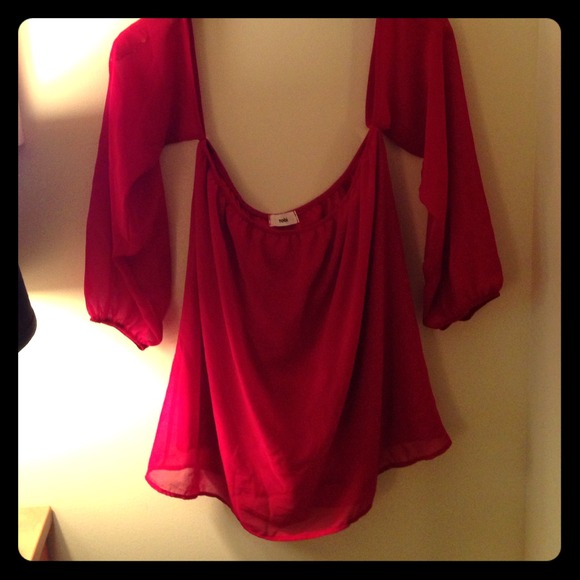 Tobi off shoulder red top