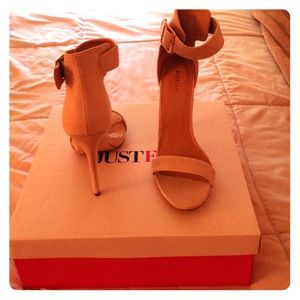 Justfab nude high heel sandals