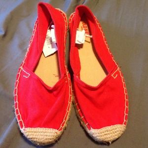 Brand New Red Espadrille Flats!