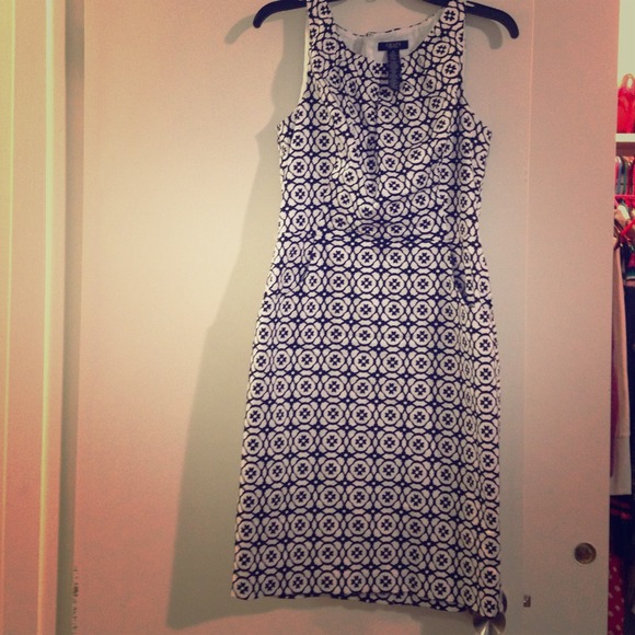 Chaps formal dress (black and white) size 10