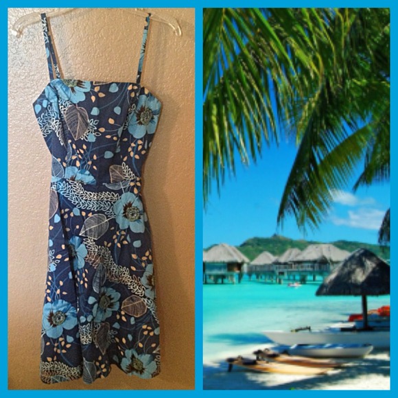 Blue floral summer dress