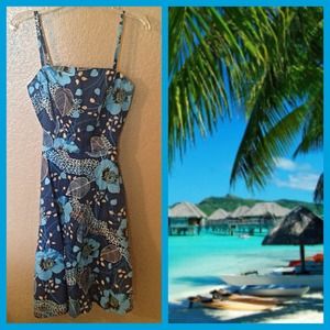 Blue floral summer dress