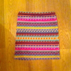 LF Multi-Colored and Patterned Pencil Skirt