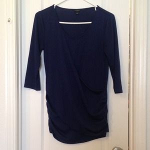 Ann Taylor 3/4 sleeve dark blue top!