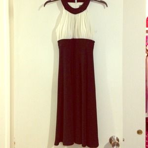 Black and cream dinner dress