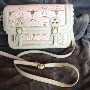 Betsey Johnson bag leather and lace.   used 1 time