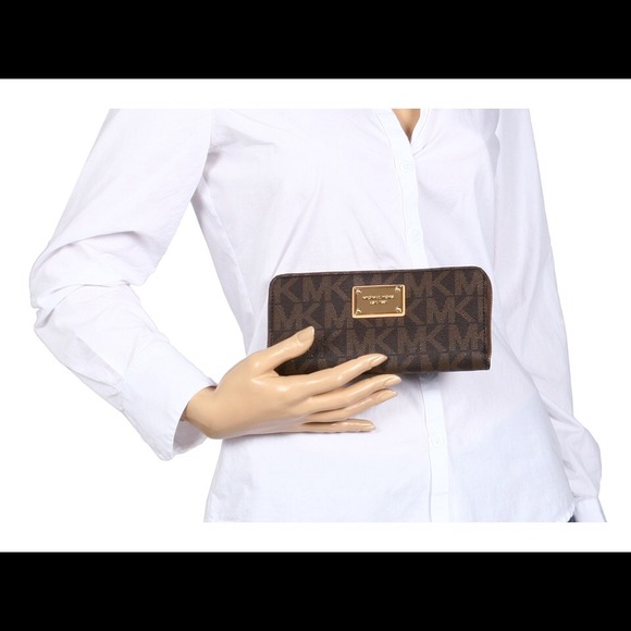 Michael Kors brown wallet (front pic is sample)