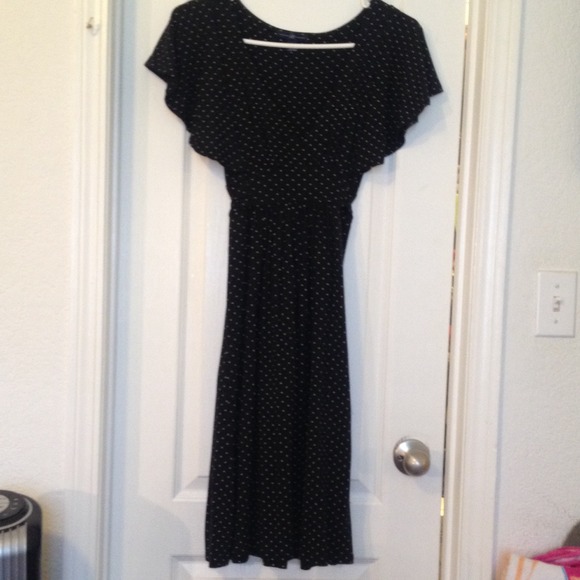 GAP black dress with small polka dots!