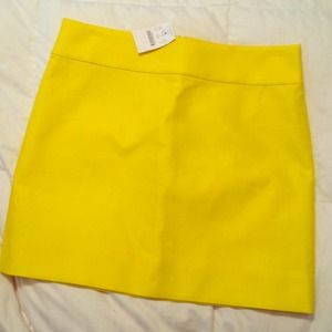 J.crew new with tags size 2 bright yellow skirt