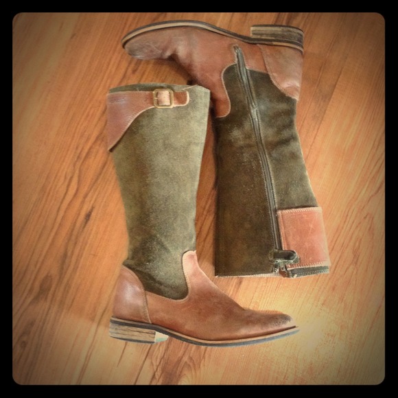 Boots - Garvalin riding boots suede and leather