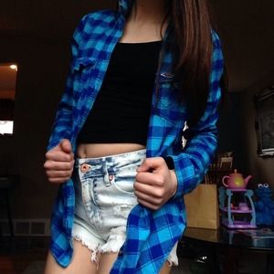 Blue plaid flannel!