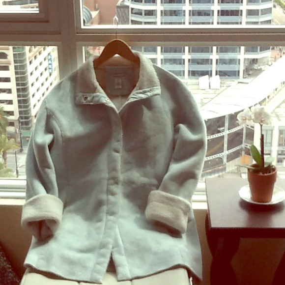 Coldwater Creek Powder Blue Fleece Jacket