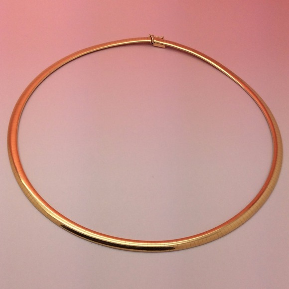 Jewelry - SOLD ON EBAY14k Yellow Gold Domed Omega Choker 5mm