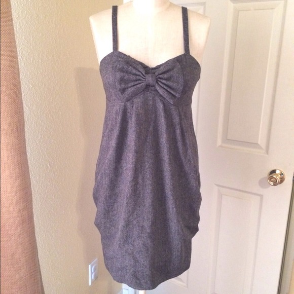Dresses & Skirts - Gray Bow Dress & Earrings