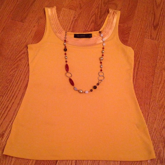 Limited Mustard Tank Top w/Satin Trim - Size Small