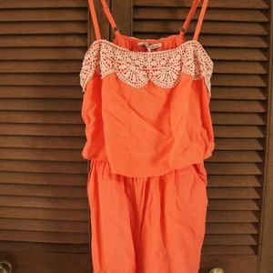 Crocheted Coral Romper