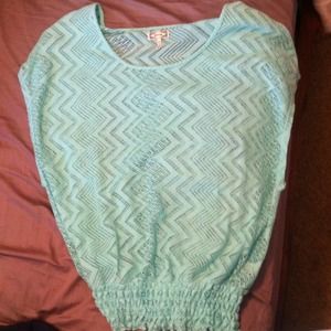 Loose fitting teal top!