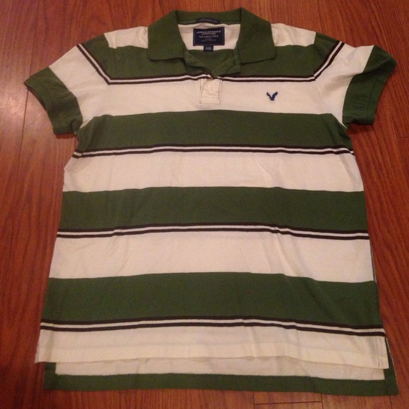Men's striped polo