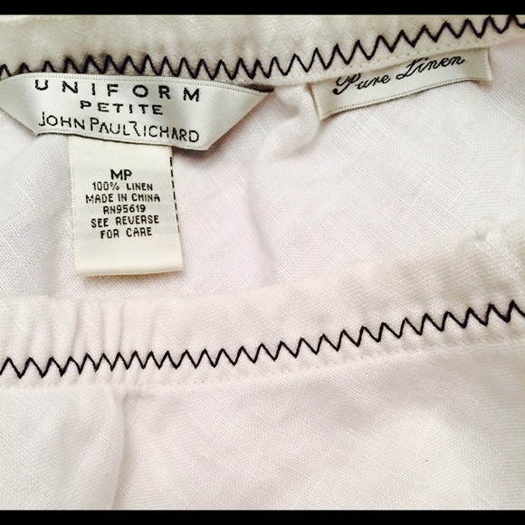UNIFORM - John Paul Richard WHITE LINEN SKIRT - Picture 4 of 4