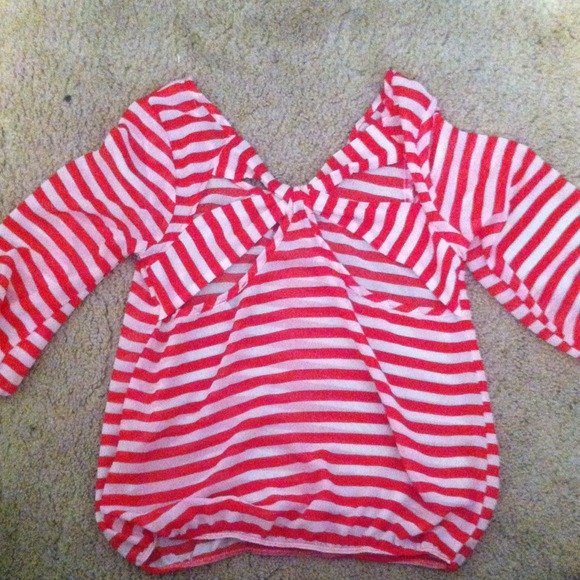 Striped sheer top❤️ - Picture 2 of 2