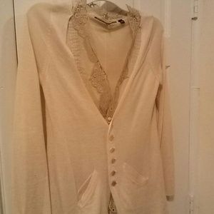 LAST CHANCE Anthropologie sweater with lace