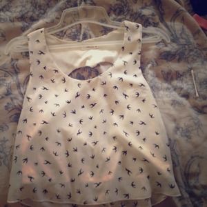 Poetry clothing , bird designed blouse.