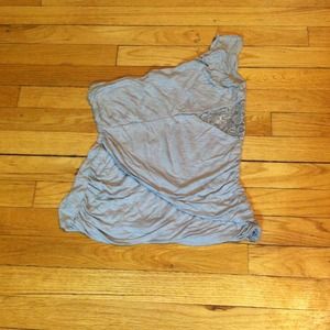 One shoulder lace top