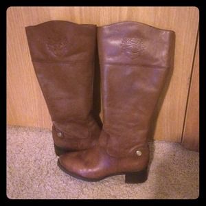 Etienne Aigner chip riding boots. Banana bread