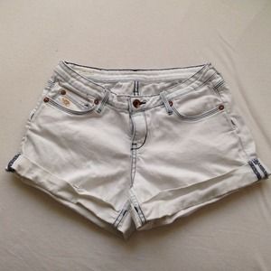 White denim shorts