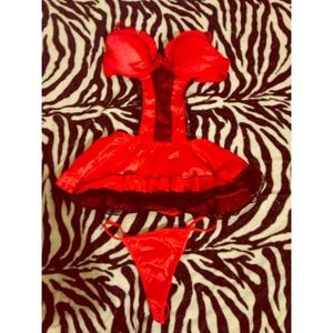 Black and Red Lace Lingerie