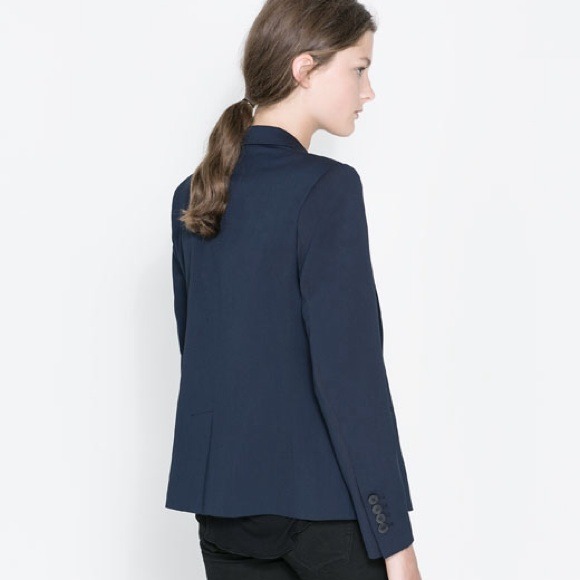 ZARA. New. Dark navy blazer - Picture 2 of 3