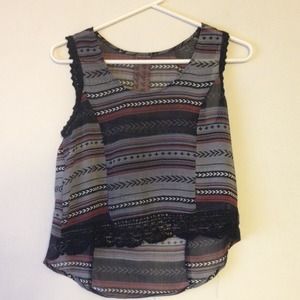 Printed Sheer tank