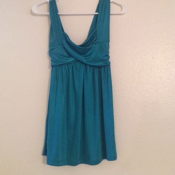 Forever teal blue sleeveless blouse M