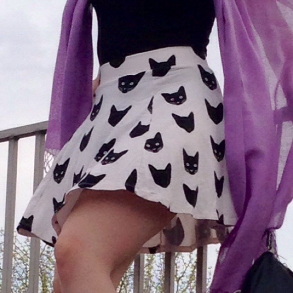 Divided Skirts Hm Divided Cat Skater Skirt Poshmark