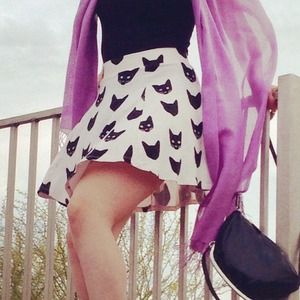 H&M DIVIDED Cat Skater Skirt