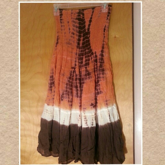 Strapless tie dye summer dress. Size S - Picture 1 of 2
