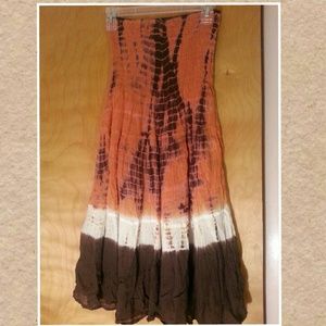 Strapless tie dye summer dress. Size S