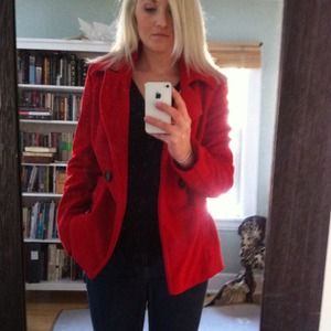 Old Navy red fleece jacket