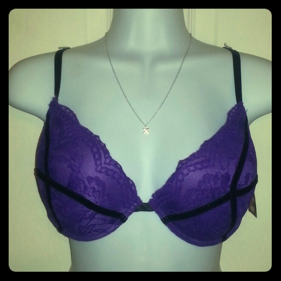 NWT! 36D Purple Adjustable Unerwire Designer Bra - Picture 1 of 4