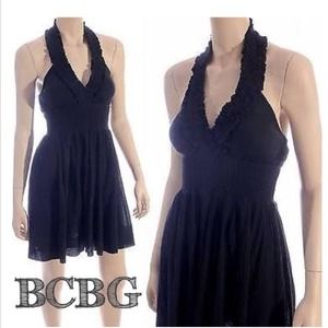 BCBG smocked halter dress