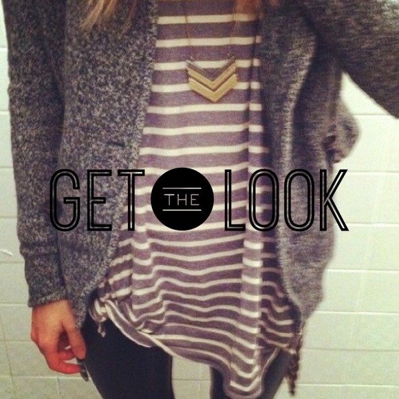 Anthropologie Tops - Tan & White Stripe Top