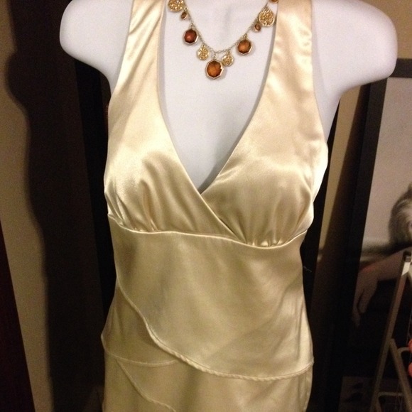 Beautiful Satin Ivory Dress