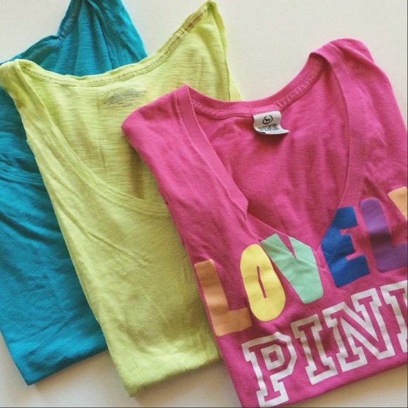 Victoria's Secret Tops - Bundle of VS PINK Tees