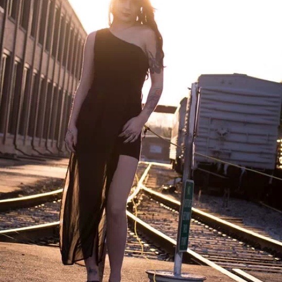 Black Chiffon Dress