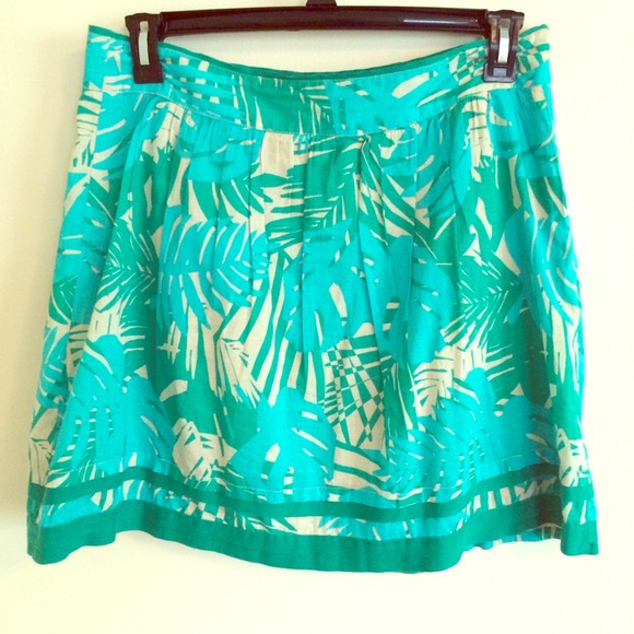 ❌SOLD❌Kelly Green and Aqua LOFT Skirt